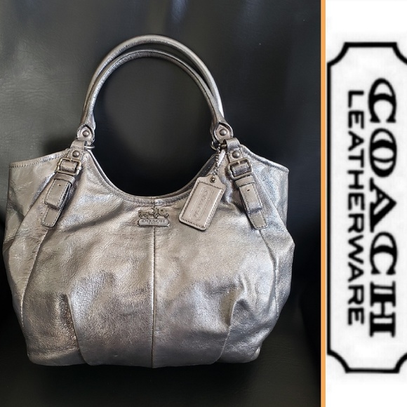 🌺Authentic🌺PEWTER COACH BAG💥SALE💥 - Picture 1 of 5